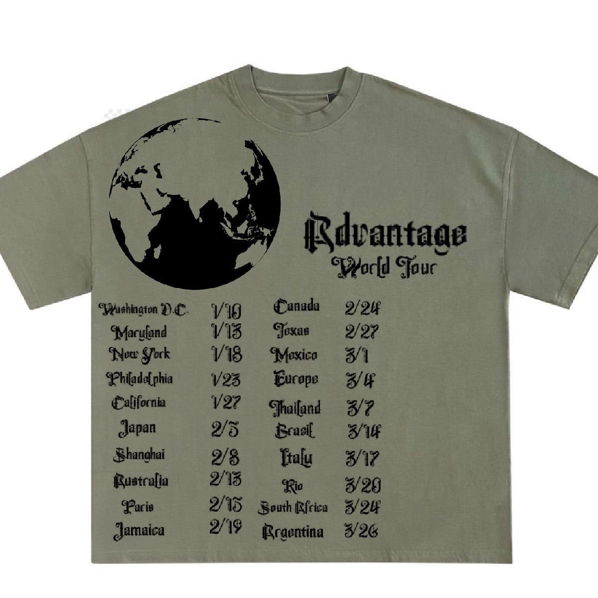 Advantage World Tour Shirts (Green)